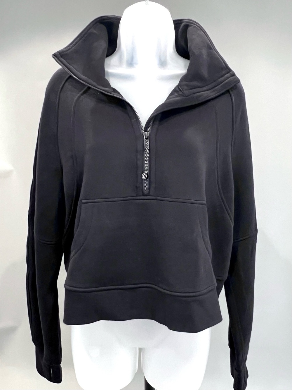 Lululemon Black Scuba Oversized Half Zip Funnel Sweatshirt